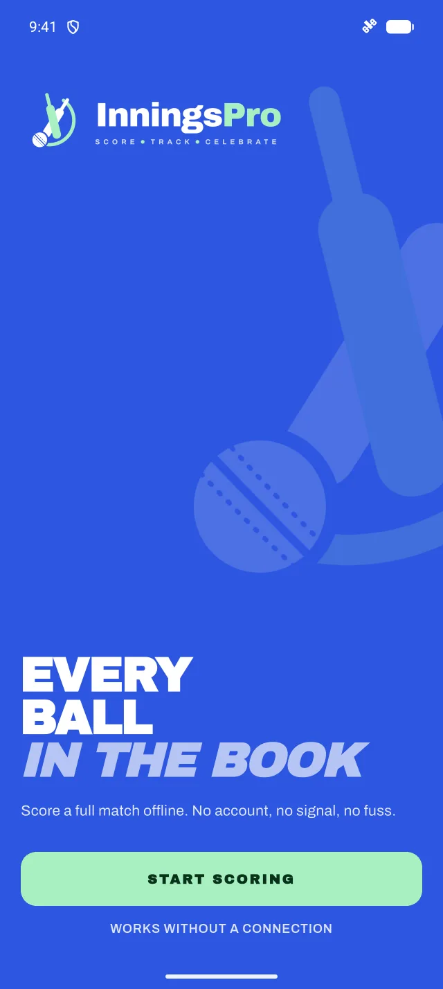 Welcome screen: Every ball in the book